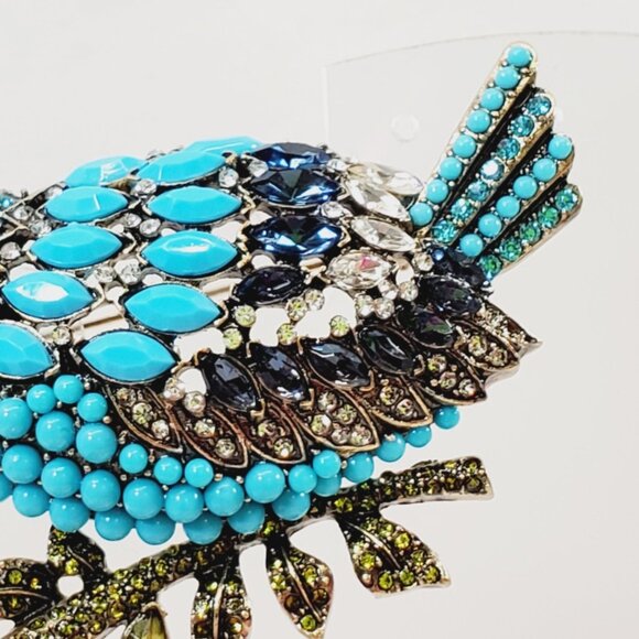 Stunning Signed Large Blue Bird Brooch [921] - Picture 5 of 5